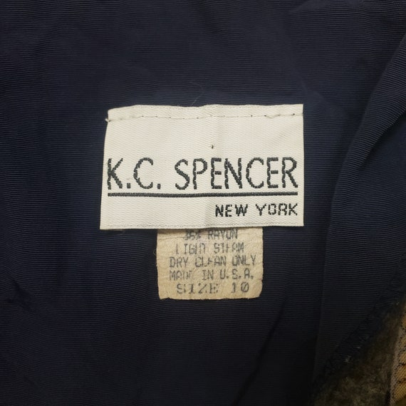 KC Spencer Made In USA Vintage 1990s Rayon Blazer - image 3