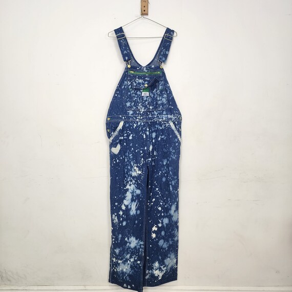 Liberty Denim Y2K Overalls PaintSplashed Gem