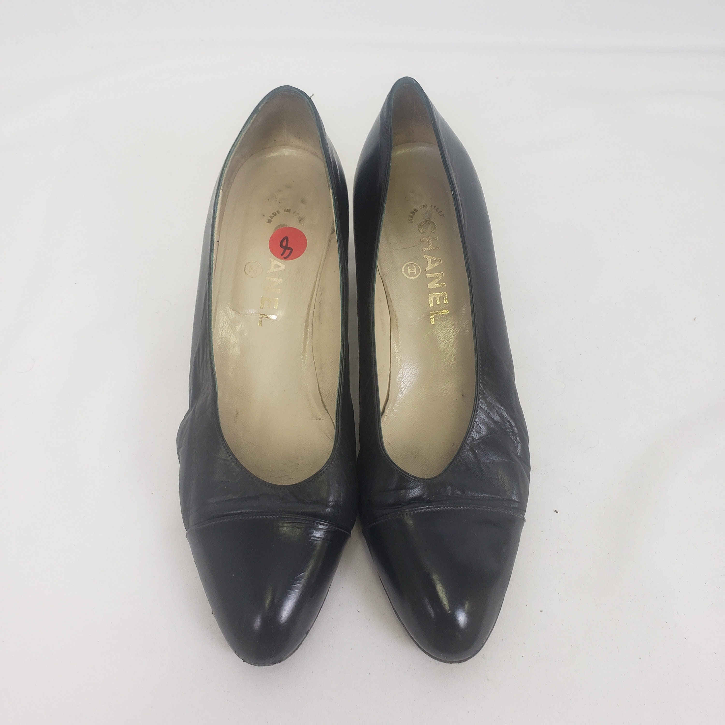 Cambon leather ballet flats Chanel Black size 3.5 UK in Leather