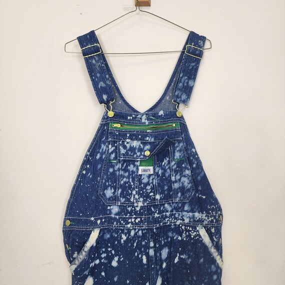 Liberty Denim Y2K Overalls PaintSplashed Gem