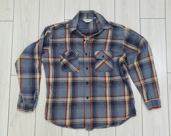 80s Five Brother Flannel Shirt, Made In USA
