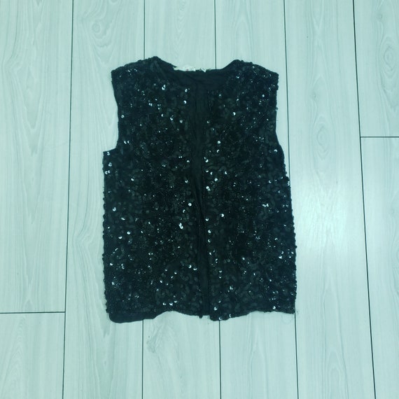 Swee Lo Sequin Vest Vintage 1990s - image 1