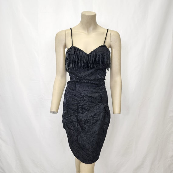 Gunne Sax Vintage 1980s Mini Dress - Size 4 - Bla… - image 1