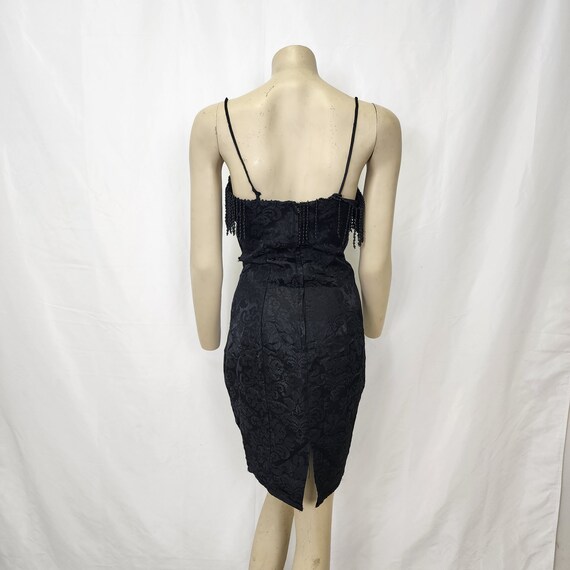 Gunne Sax Vintage 1980s Mini Dress - Size 4 - Bla… - image 2