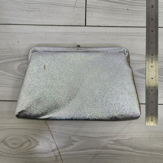 Vintage 1970s Metallic Clutch - image 2