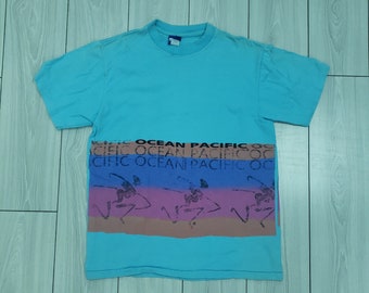 Ocean Pacific Vintage Made In USA Graphic Tee / Printed T Shirt