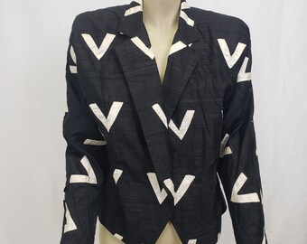 Vintage 1980s Silk Blazer Jacket
