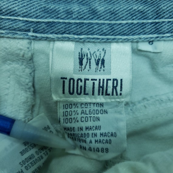 Together Vintage 1990s Printed Denim Skirt - image 3