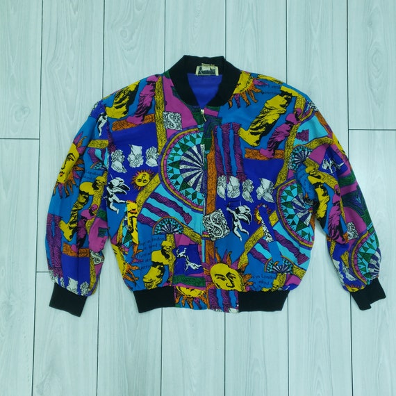 Spenser Jeremy Vintage 1990s Silk Bomber Jacket