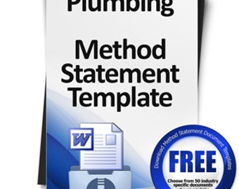 Plumbing Method Statement Template