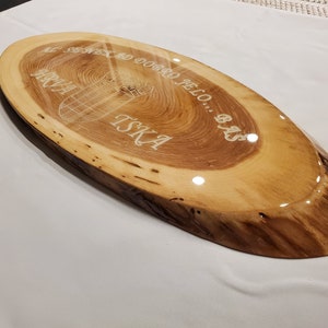 Croatian Serving/Charcuterie Board Machined and Epoxy Finish Hrvatska Grb
