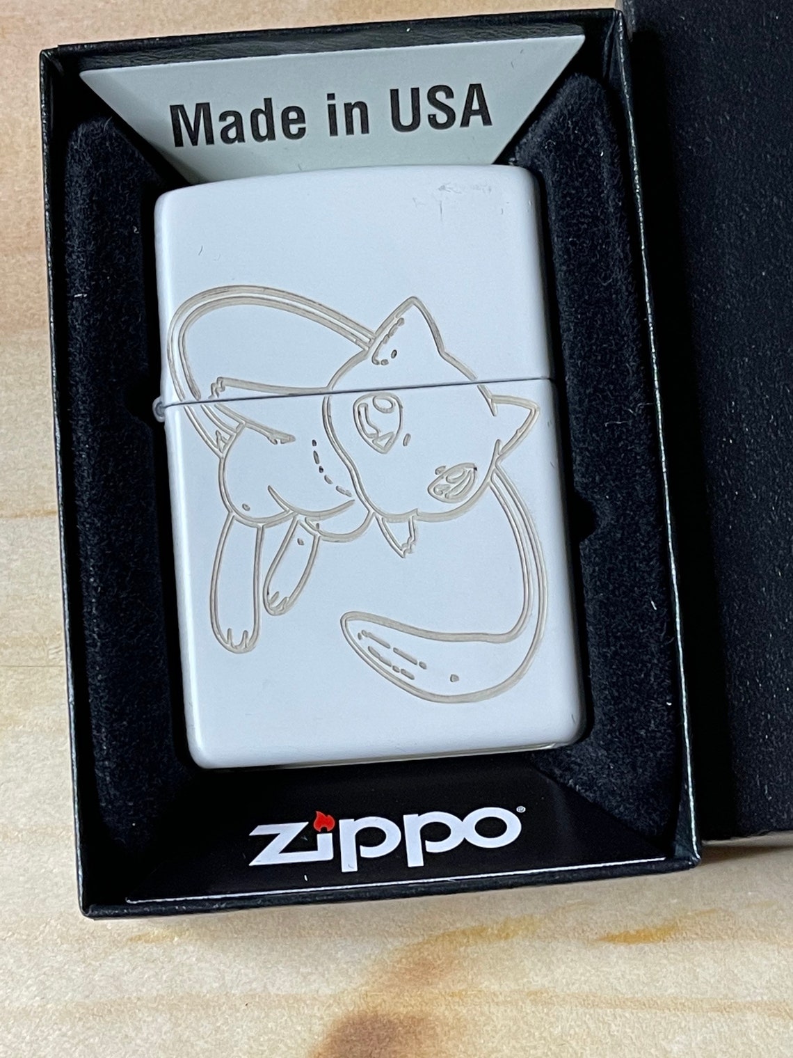Engraved Mew Pokémon Zippo Lighter Gifts for Pokémon Fans Etsy
