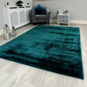 New Plush Jade Thick Silky Soft Shag Pile Rug Modern Luxurious High Quality Mats