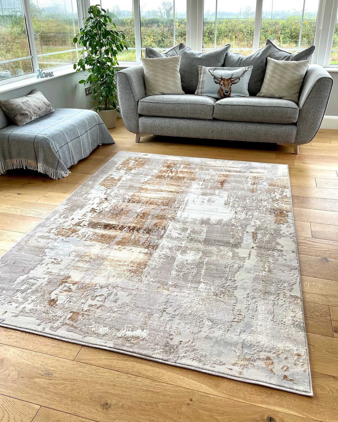 Sky Tapis De Salon Moderne Anthracite Gris Abstrait 160x220cm - Tapis