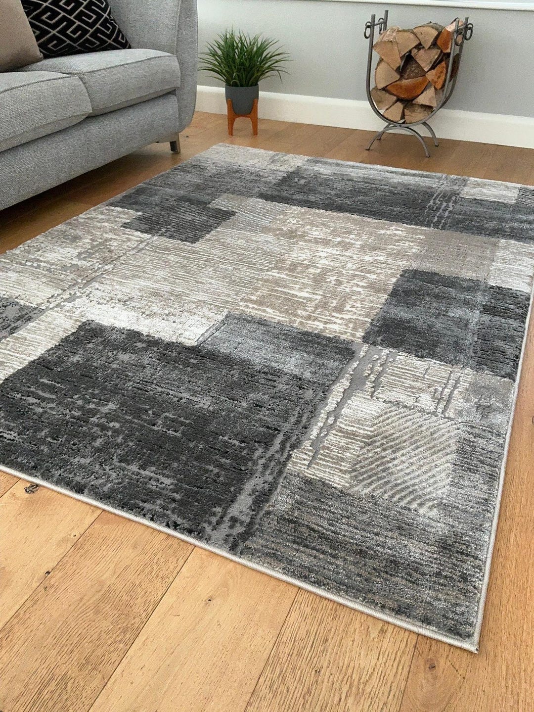 Neutral Polypropylene Rug Luxury Beige Grey Area Rug Neutral Polypropylene Thick Quality Lounge ...