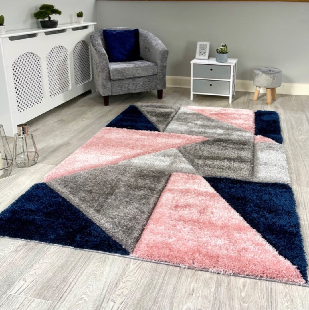 Navy blue grey and clearance blush pink living room