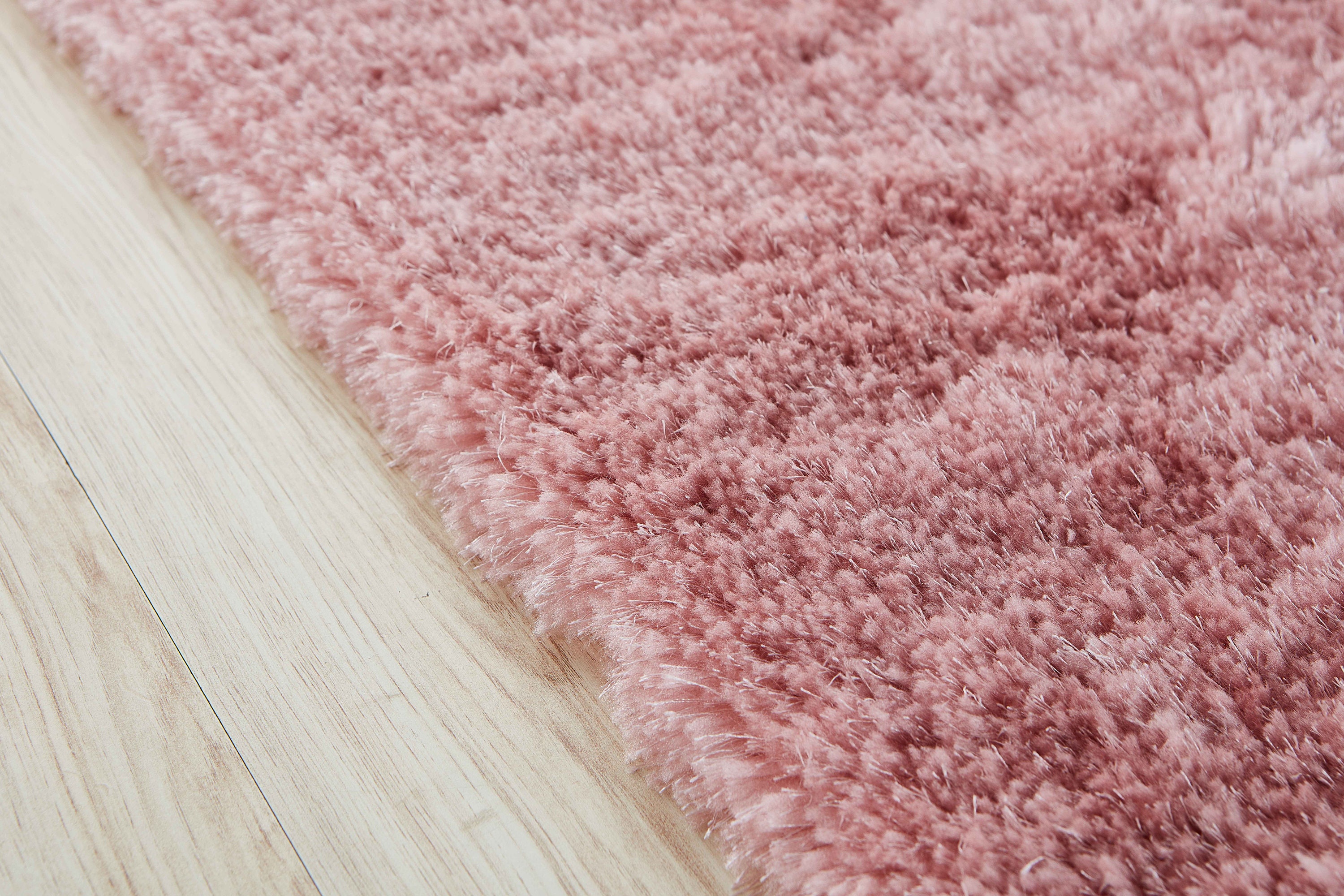 New Dusky Pink Thick Silky Soft Shag Pile Rug Modern Luxurious Etsy UK