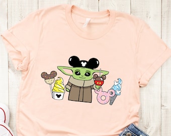 Baby Yoda Disney Shirts, Star Wars Disney Shirt, Disneyworld Shirts Family, Kids Disneyworld Shirts, Disneyland Shirt, Baby Yoda Disney Ears