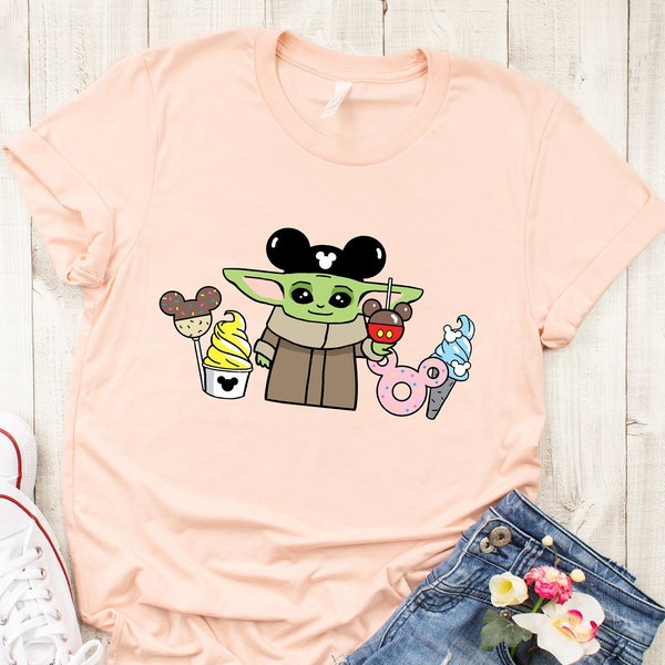 Baby Yoda Disney Shirts, Star Wars Disney Shirt, Disneyworld Shirts Family, Kids Disneyworld Shirts, Disneyland Shirt, Baby Yoda Disney Ears