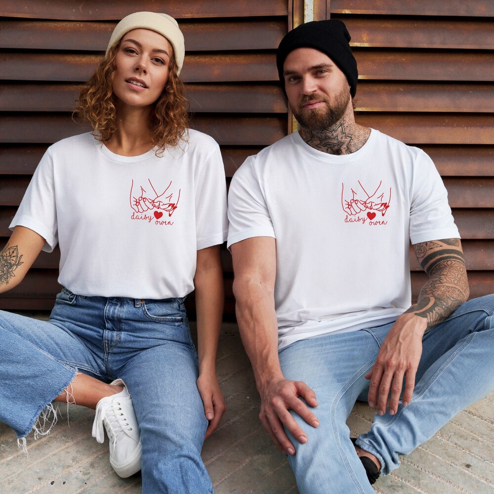 Peckshirt Custom Customizable Valentine'S Day Theme Matching Couples T Shirt, Valentines Day Gifts, Personalized Valentine'S Day Long Sleeve T Shirt