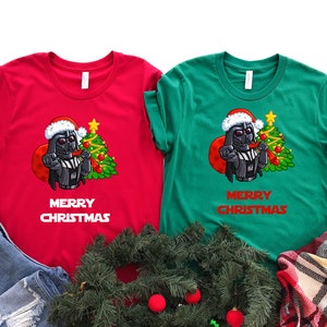 Darth Vader Merry Christmas Shirt, Star Wars Disneyworld Christmas T Shirt for Women, Disney Christmas Shirts for Kids, Disneyland Christmas