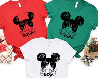Disney Birthday Squad Shirts, Passendes Disneyland Geburtstagsshirt für Familie, Geburtstag Disney Shirt Kinder, Disneyworld Geburtstagsgeschenke für Mädchen
