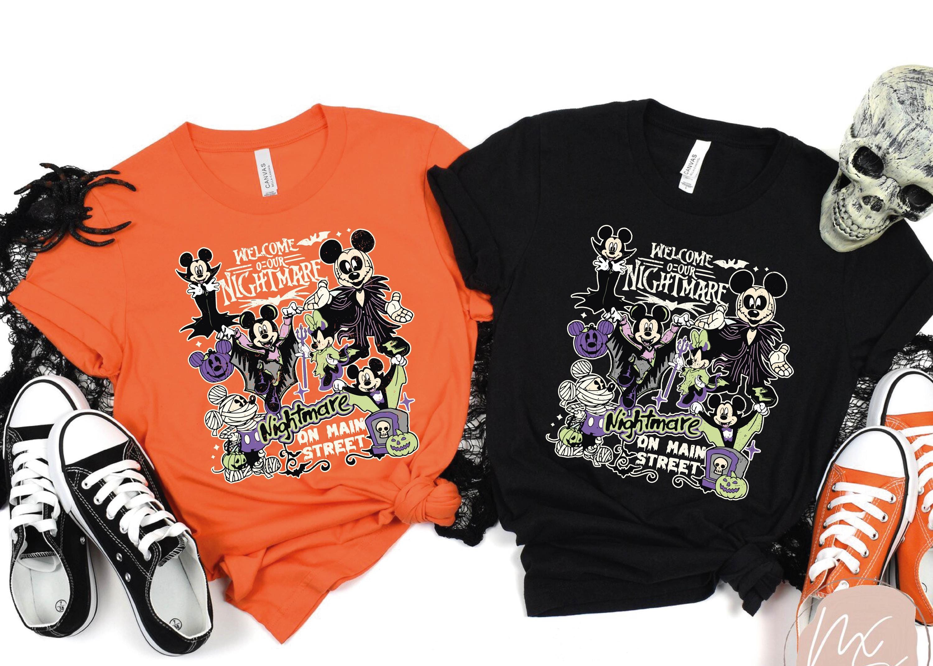 ミッキーミニーゴーストシャツ：ハロウィンキャッスルTシャツ