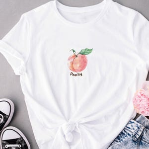Pfirsich Shirt Vintage Grafik Obst Shirt Ästhetischer Pfirsich Shirt Boho Shirt Obst T-Shirt Pfirsiche Shirt Pfirsiche Grafik T-Shirt Geschenk für Frauen