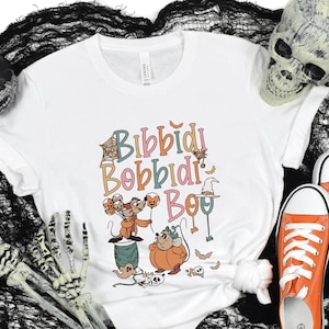 ビビディ・バビディ・ブー シャツ、ハロウィン ジャックとガス ディズニー シンデレラ シャツ、不気味な季節 シャツ、ハロウィン シャツ、ガスガス シャツ、ハロウィン T シャツ