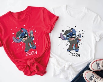 Stitch Graduation 2023 Theme Shirt, Cute Stitch Graduation Short Sleeve Tee, Disney Graduation Gifts, Graduate Long Sleeve, Graduation 2023