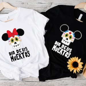 Dia De los Muertos Shirt,Mickey Minnie Head Shirt,Day of the Dead Shirt,Sugar Skull shirt,Disney Skull Shirt,Mexican Shirt,Catrina Shirt