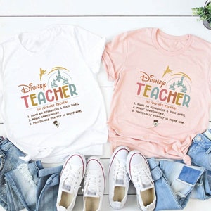 Disney Teacher, Teach Love Inspire, Teach Shirt, Teacher Quotes Shirt, Teacher Shirts, Teacher Life Shirt, Disney Shirts, Magical Castle Tee