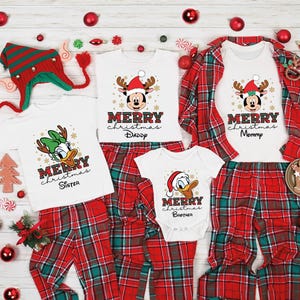 Custom Disney Family Christmas Shirt, Matching Christmas Tees, Personalized Disney Character Christmas Shirt, 2025 Mickey’s Very Merry Shirt