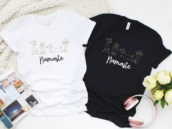 Namaste In Bed With My Dog T Shirts Funny Yoga Lover Namaste In Bed With My Dog T Shirts Funny Yoga Lover