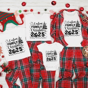 Family Christmas Shirt, Custom Name 2025, Christmas Family Matching Shirt, Christmas Family Pajamas, Christmas Crew Shirt, Family Christmas