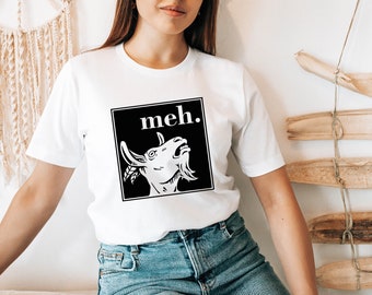 Goat Shirt, Goat Skull Shirt, Meh GOAT Shirt, Goat Shirt Women Gift, Farm Animal Shirt, Goat Love Shirt, Birthday Gift, Animal Lover Shirt