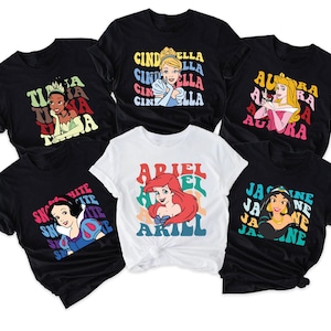 Disney Princess Shirt, Disney Princess Shirt, Disney Character Shirt, Disney Trip Shirt, Disney Belle, Cinderella, Jasmine, Rapunzel