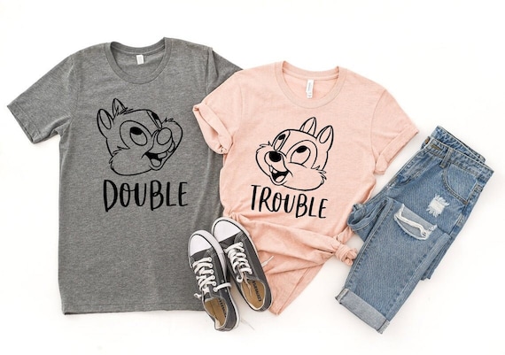 Chip and Dale Kids Disney Shirts Disney Couple Shirt Double and