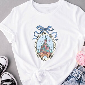 Disney Magical Castle with Blue Coquette Shirt, Magic Kingdom Sweatshirt, Disney Girl Trip, Disney world Family shirt, Disney Birthday Trip