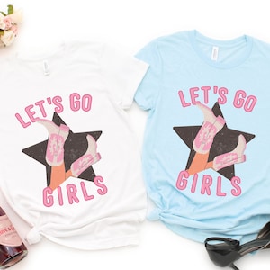 Let&#39;s Go Girls Child Shirt, Kids Graphic Tee, Rodeo Graphic Tee, Young Cowgirl Shirt, Kids Country Fashion, Children&#39;s Western Shirt