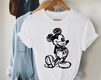 Mickey Sketch Disney Shirts, Mickey Ears Shirt, Toddler Birthday Shirt, Disney Gift for Kids, Disneyworld Shirts Family, Disneyland Shirt,