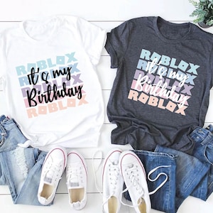 It&#39;s My Birthday Roblox Shirt, Family Birthday Shirts, Birthday Family Tee, Video Game Matching Birthday, Birthday Robots Shirt