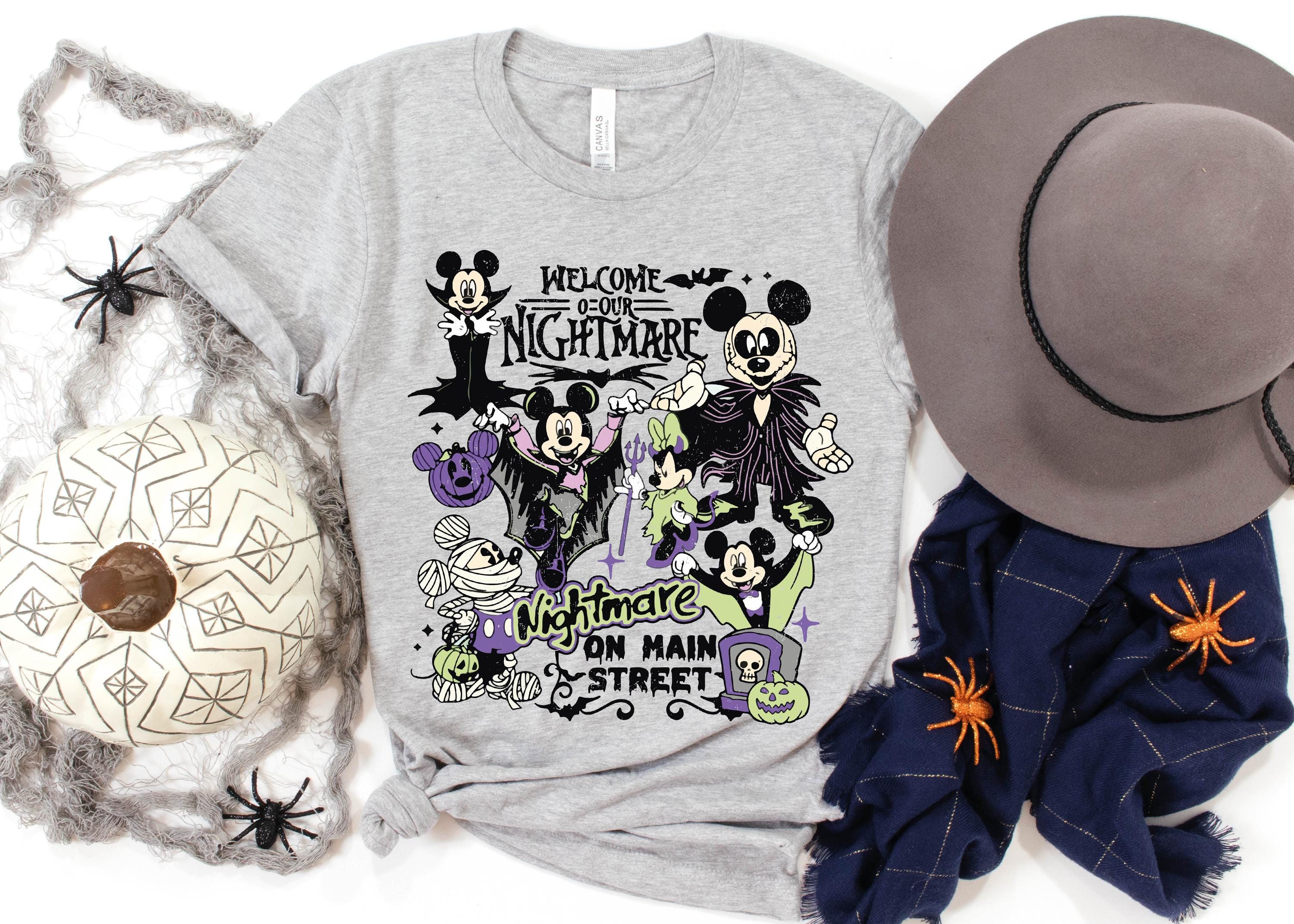 ミッキーミニーゴーストシャツ：ハロウィンキャッスルTシャツ