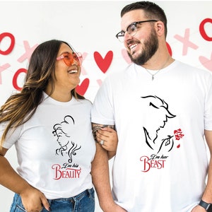 Beauty and Beast Disney Custom Valentines Shirt, Valentines Day, Valentines Day Shirt,  Valentines Gifts, Disney Beast Shirt, Princess Shirt
