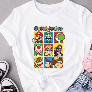 Super Mario Family Shirt, Super Mario Character Shirt, Super Mario Birthday Party Shirt, Mario & Friends Party Shirt, Super Mario Friends