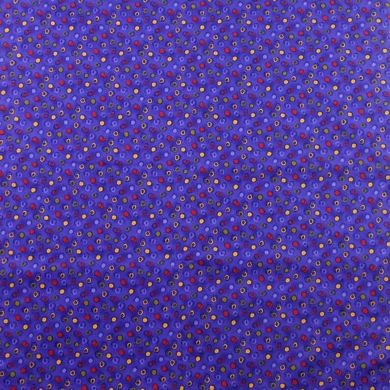 Per Half Metre Red Yellow Spots on Purple Cotton Fabric 100 Etsy Australia