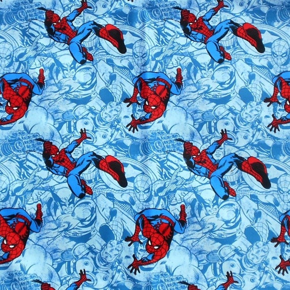 85 cm Spiderman cotton fabric, cotton poplin, licensed fabric, Marvel  superheroes