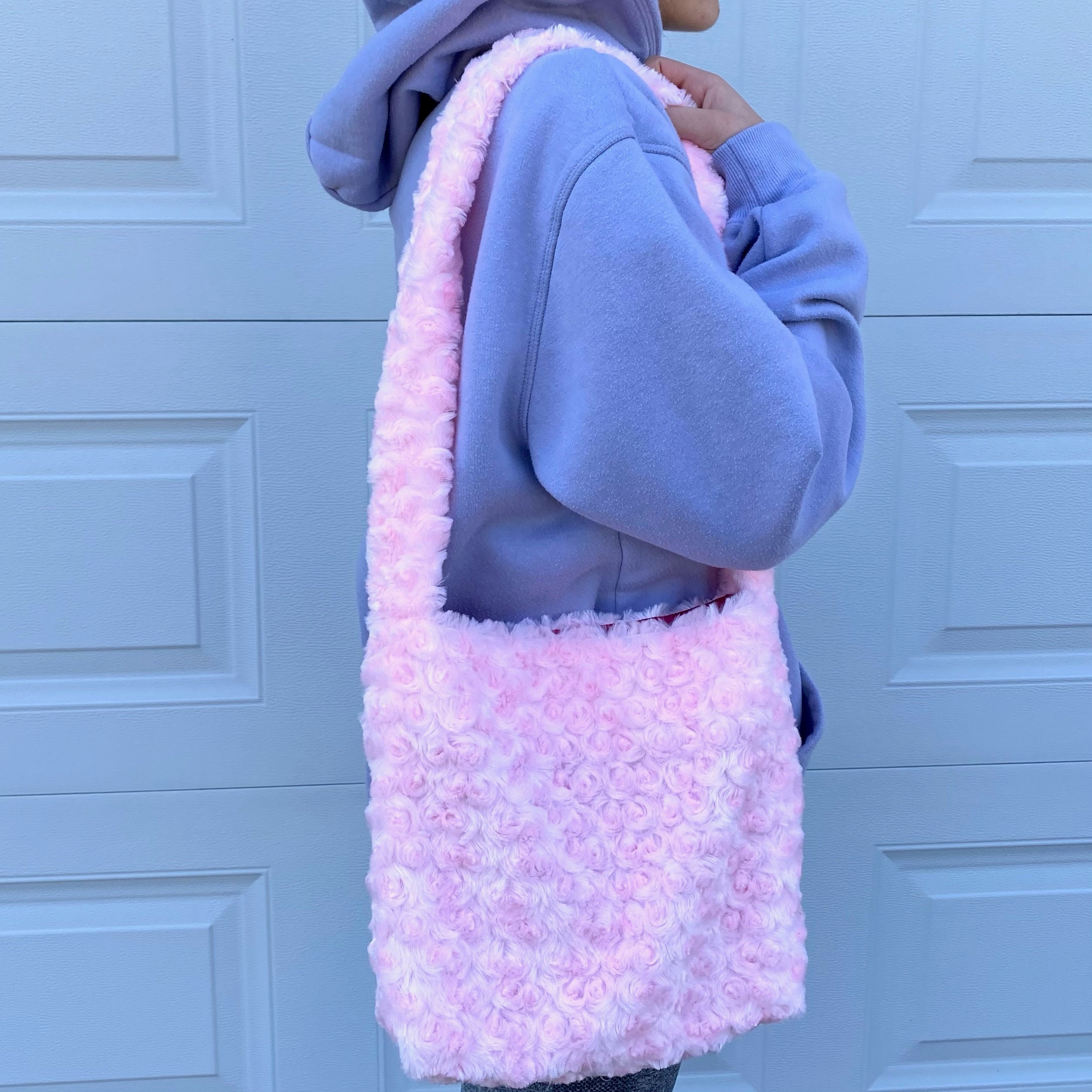 fuzzy pink purse
