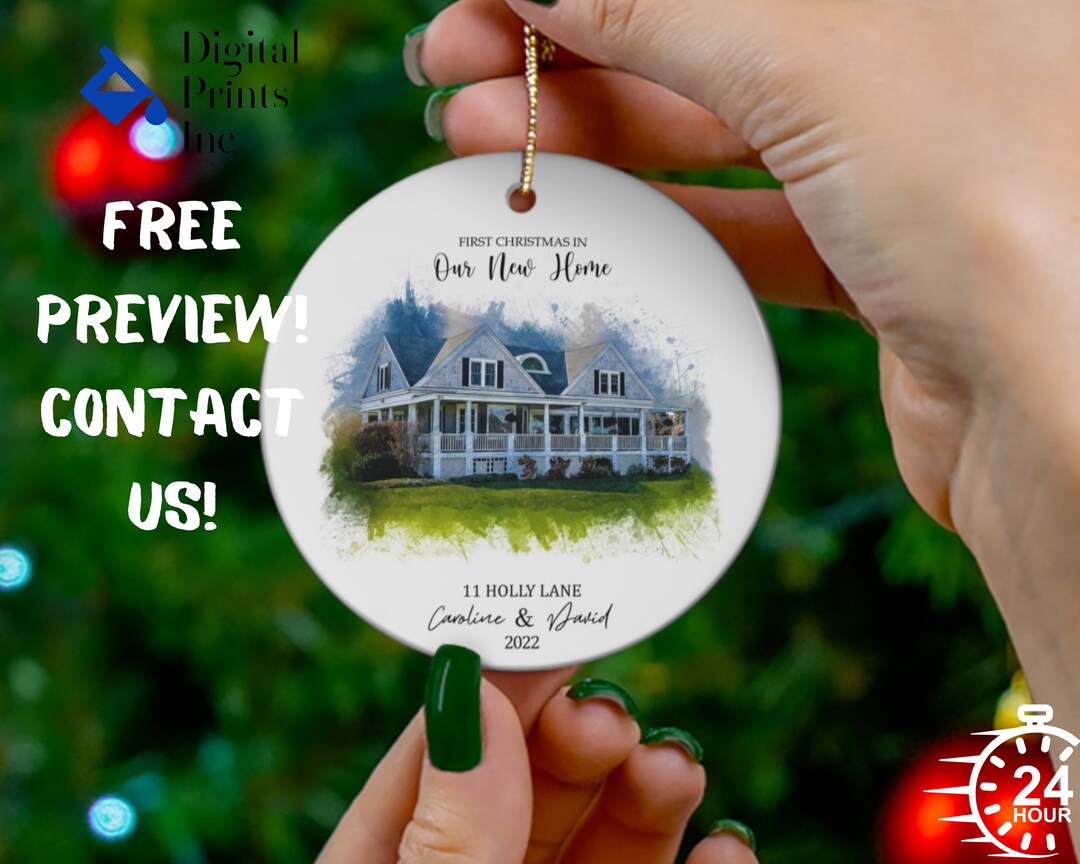 Personalized New Home Photo Ornament, New Home Ornament, Custom ...