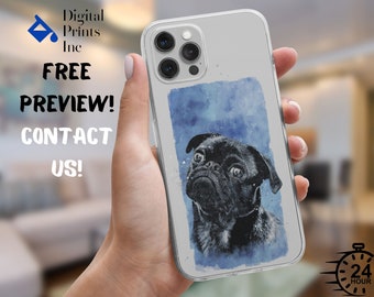 Pet Phone Case, Custom Pet Portrait Phone Case, Personalized Dog-Cat Phone Case, Pet Lover Gift, Pet Memorial Gift, iPhone-Samsung Cases